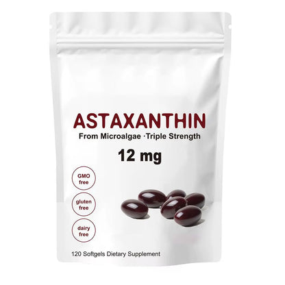 12Mg Natural Astaxanthin Antioxidant Capsules 120 Capsules Promotes Metabolism Improve Eye Skin Health Antioxidant Supplement