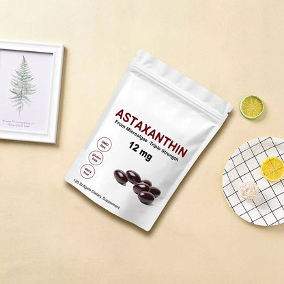 12Mg Natural Astaxanthin Antioxidant Capsules 120 Capsules Promotes Metabolism Improve Eye Skin Health Antioxidant Supplement