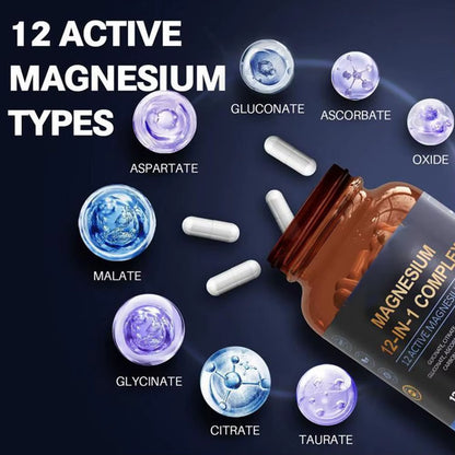 1/3/5Pc Magnesium Supplement Capsule,Magnesium Glycinate Formula,Support Muscle,Joint and Heart Health Magnesium Complex Capsule